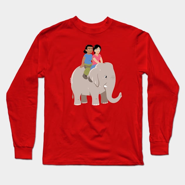 Elephant Ride Long Sleeve T-Shirt by wloem